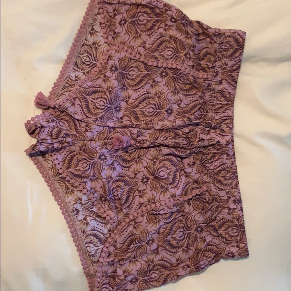 Flowy purple boho short